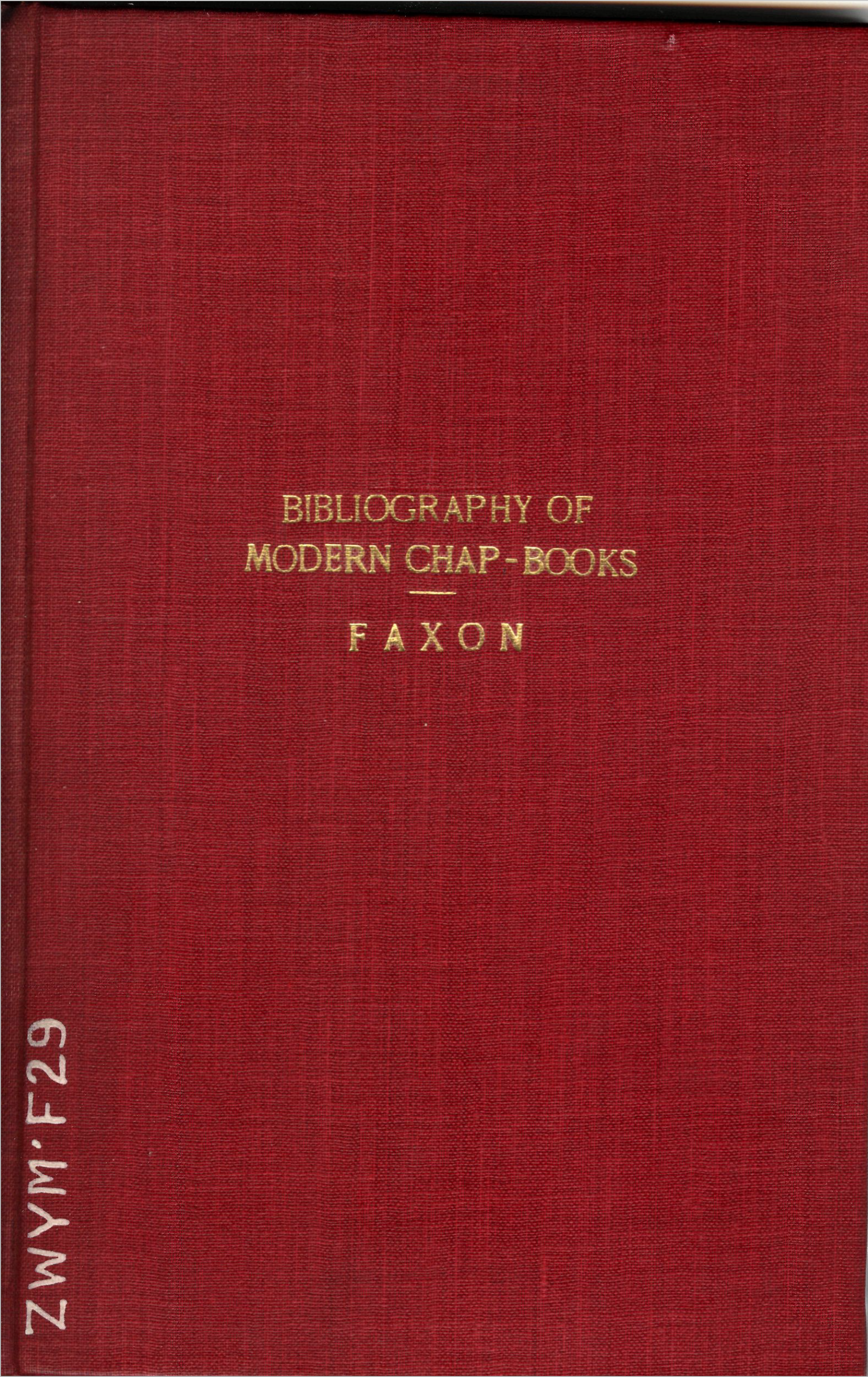 <i>Ephemeral Bibelots: A Bibliography of the Modern Chap-Books and their Imitators</i> (PDF) cover image